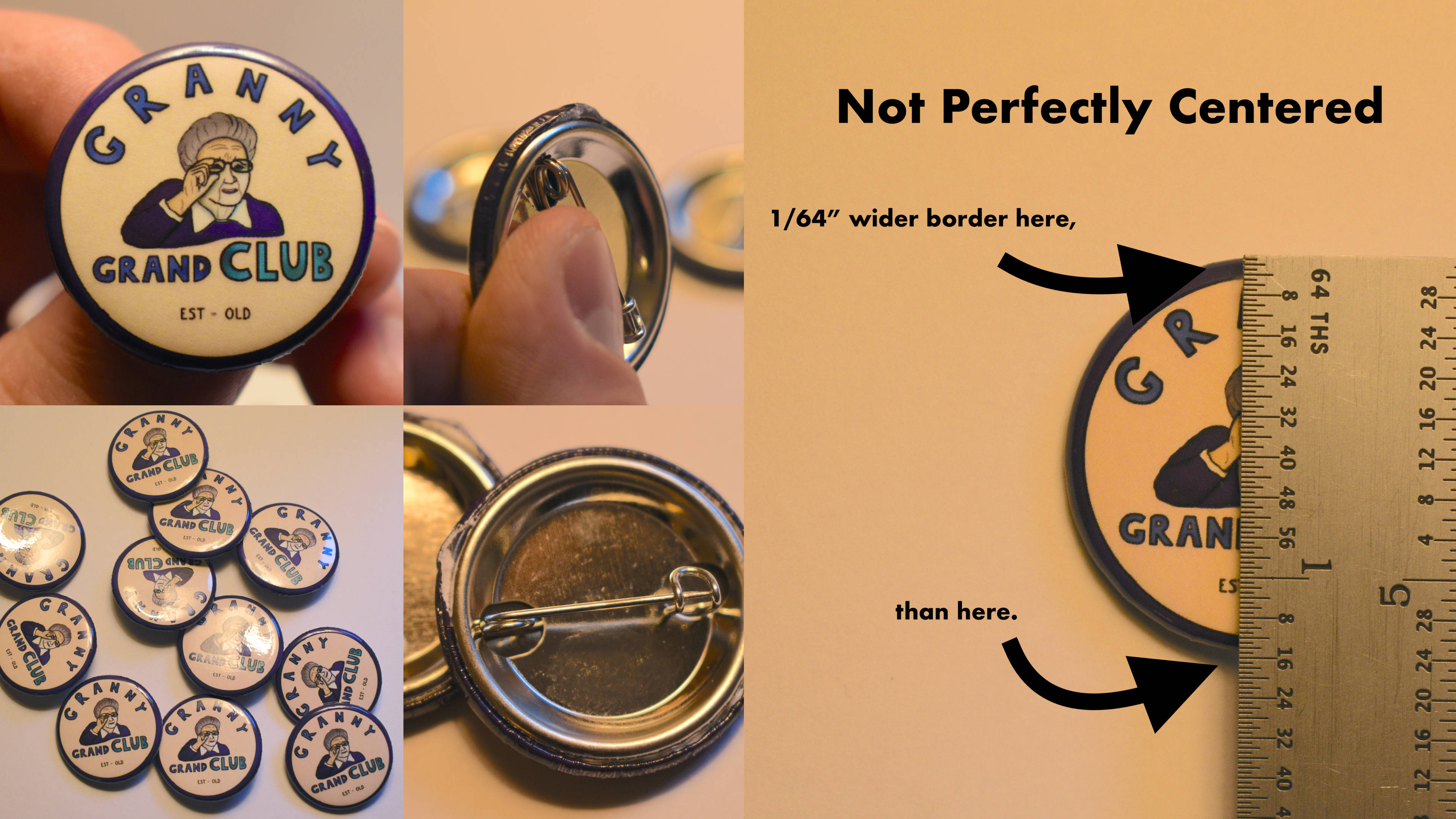 Custom Pin-Back Round Buttons